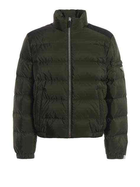 prada olive green jacket|prada puffer jackets.